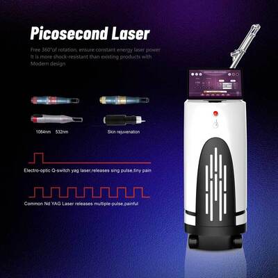750ps Πικοσέκονδ 1064nm 755nm 532nm Q Switched Nd Yag Laser Απομάκρυνση τατουάζ Πικοσέκονδ Λέιζερ Μηχανή τιμή Πικοσέκονδ Λέιζερ