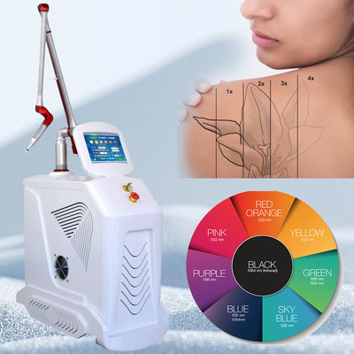4 μήκη κύματος Nd YAG Q Switch Laser Machine Απομάκρυνση τατουάζ Σταθερός τρόπος