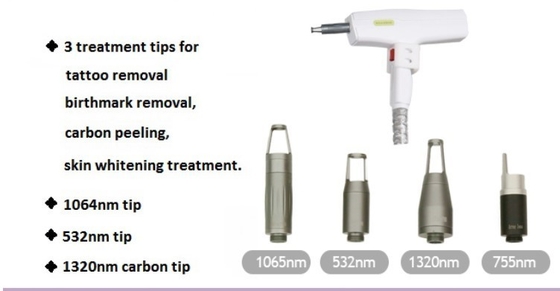 Q Switch Nd YAG Laser Machine Απομάκρυνσης Τατουάζ 1064nm 532nm 1320nm 2 χρόνια εγγύηση