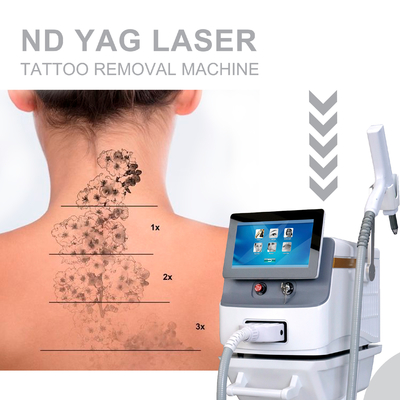 Q Switch Nd YAG Laser Machine Απομάκρυνσης Τατουάζ 1064nm 532nm 1320nm 2 χρόνια εγγύηση