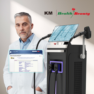 Κρυστάλλινη θερμοκρασία 0-5C Λαζερική μηχανή αποτρίχωσης με μήκος κύματος 808nm